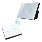 Glomarket Tuya Wifi 1/2/3 Gang Multi Way Smart Wall Glass Panel Touch Electrical