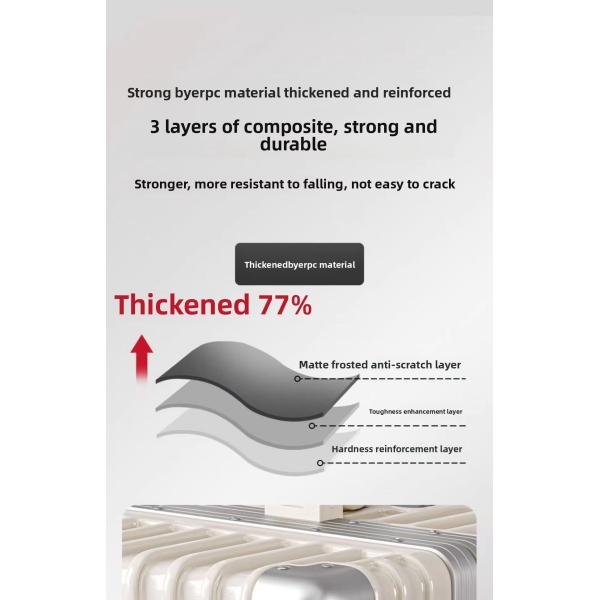 360° Spinner Wheels Lightweight Aluminum Frame Carry-On Luggage with Scratch-Resistant Sit-On Design and Zipper Closure