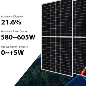 China 580W 585W Ja Mono Solar Panels 590W 595W 600W 605W Full Black Solar Module With CE factory