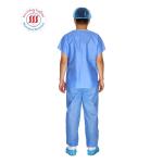 Multi Layer Nurse Hospital Surgical Scrubs SMS Blue Disposable Gown With 3