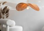 Wabi-sabi style rope chandelier simple creative bedroom living room lamp hand