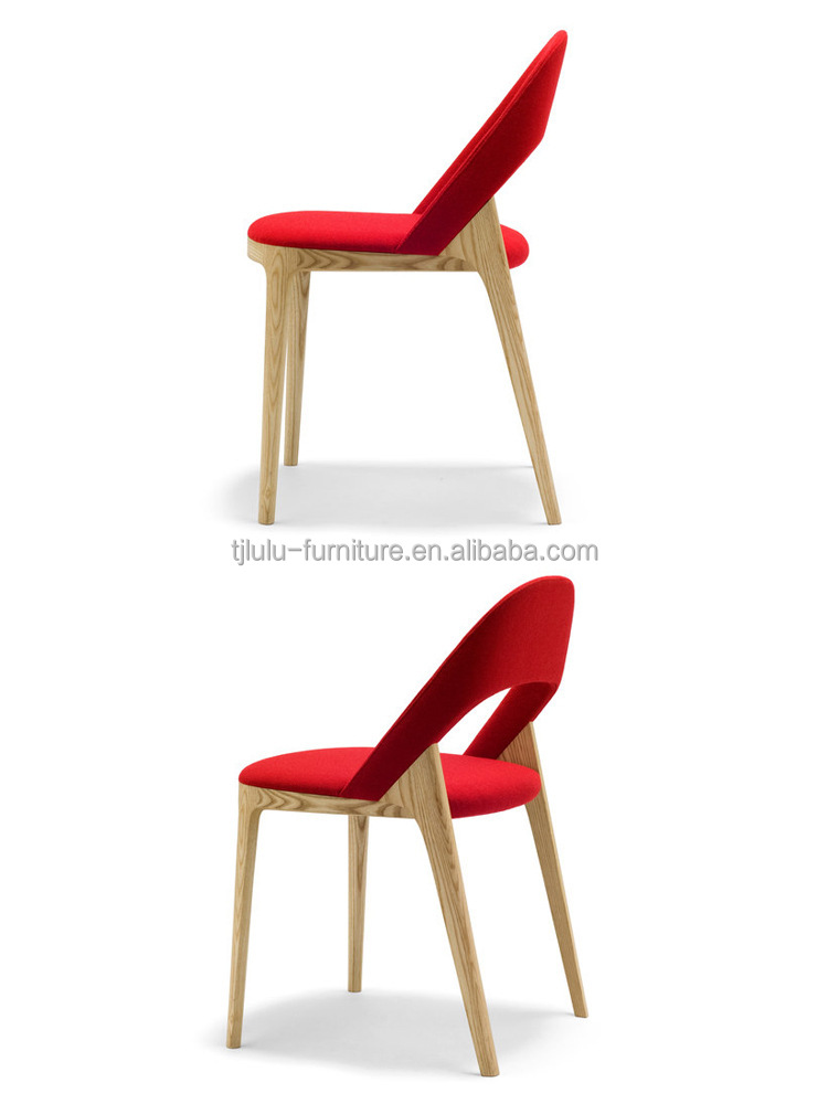 Modern Nordic Wood Chair for Furniture Design Restaurant Upholstered Dining