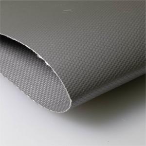 China Stainless Steel Reinforced Single Side Silicone Coated Fiberglass Fabric For Fire Containment Curtains factory
