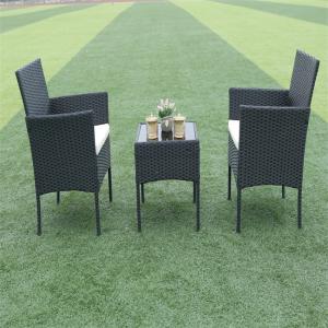China Outdoor Pool / Beach Rattan Coffee Table Chair Sets With Aluminum Frame Ottoman High Quality Outdoor Indoor Furniture factory