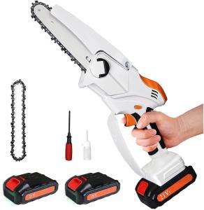 China 10 Inch Brushless Motor Cordless Portable Chain Saw Machine For Wood Cutting factory