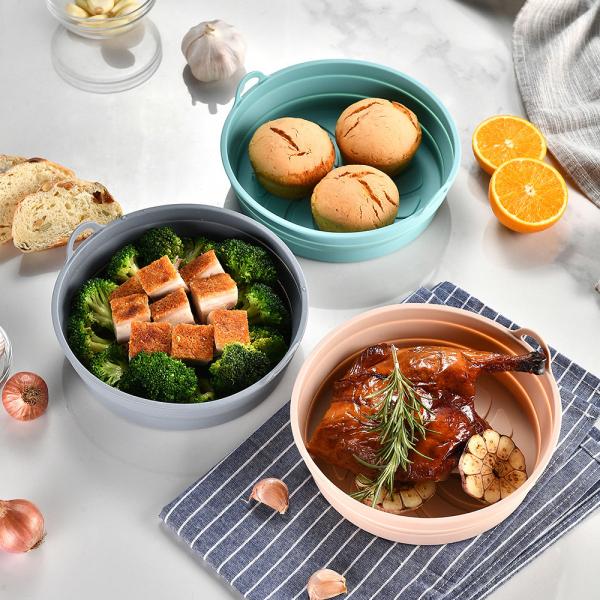 Silicone Air fryer Liners Reusable for Air Fryer Basket Sturdy Strong Kitchen