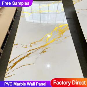 China Bamboo Charcoal Wood Veneer PVC Marble Wall Panel 1220 * 2440mm Indoor Decorative Panel factory