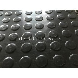 Low high round / coin / button rubber mat black non - slip rubber mattress