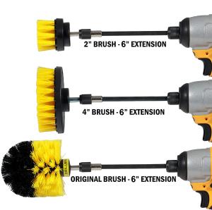China 4 Pieces Drill Cleaning Brush For Bathroom Floor Or Carpet factory