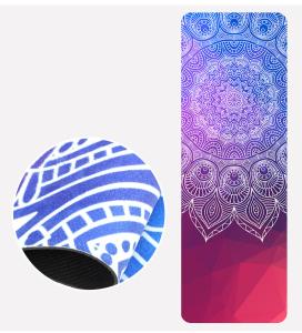 China Ultra Thin Microfiber PrintingNatural Rubber Yoga Mat 1.5mm,foldable Mat factory