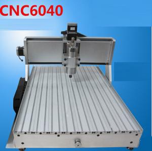 China Mini 6040 CNC engraving machine (1.5KW spindle+2.2KW VFD+4 axis+Tailstock) factory