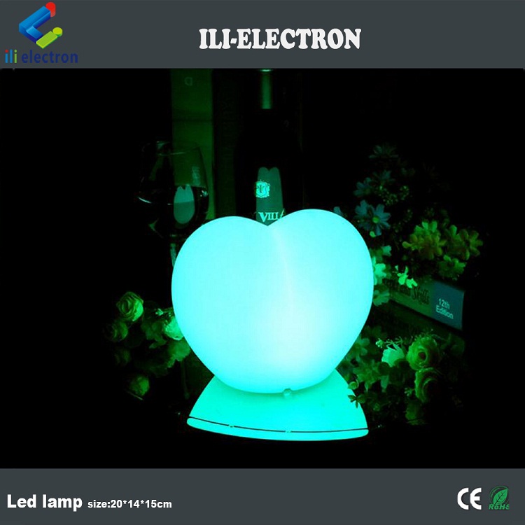 Plastic LED Peach Shaped Lamp Remote Control With Rechargeable Lithium Battery