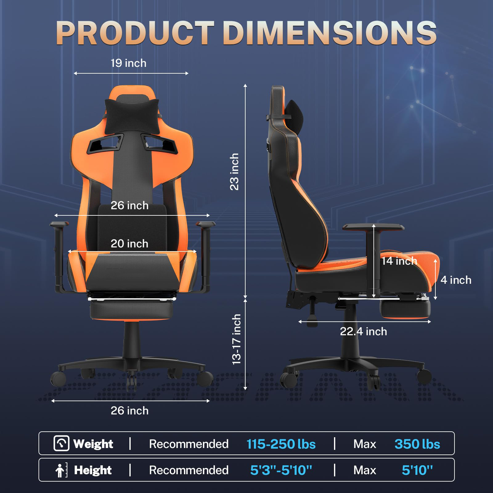OEM ODM Acceptable Ergonomic Game Office Chairs with Lumbar Support