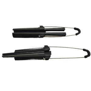 China Black Fiber Optic Anchor Clamp for FTTH Suspension Plastic Tension Dead End Cable factory