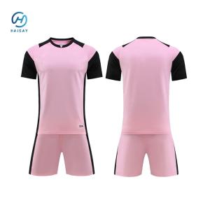 China Adult Size, Breathable Polyester Football Jersey - Bold Black, Match Ready, Moisture Control Tech factory