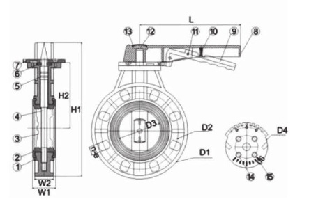 2&quot; PVC Butterfly Valve with Wide Handle Lever Type for Swimming Pool