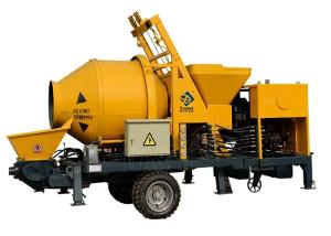 China Remote Control Diesel Concrete Pump Mobile , Truck Mounted Cement Mixer Pump factory