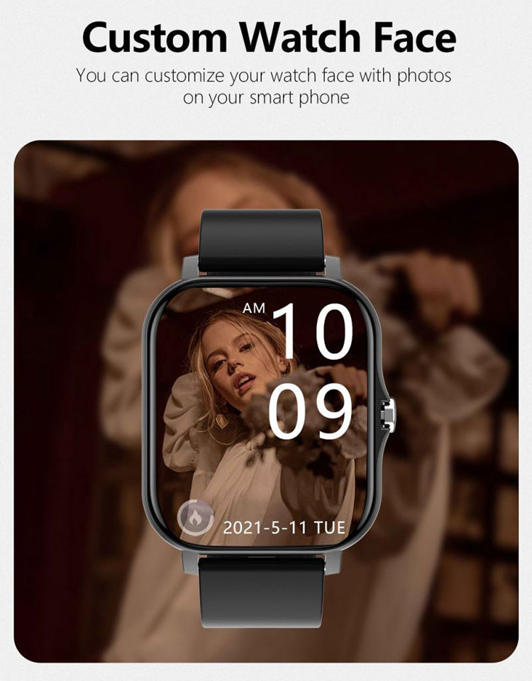 RAM 160KB FLASH 64MB Blood Pressure Smartwatch For Running