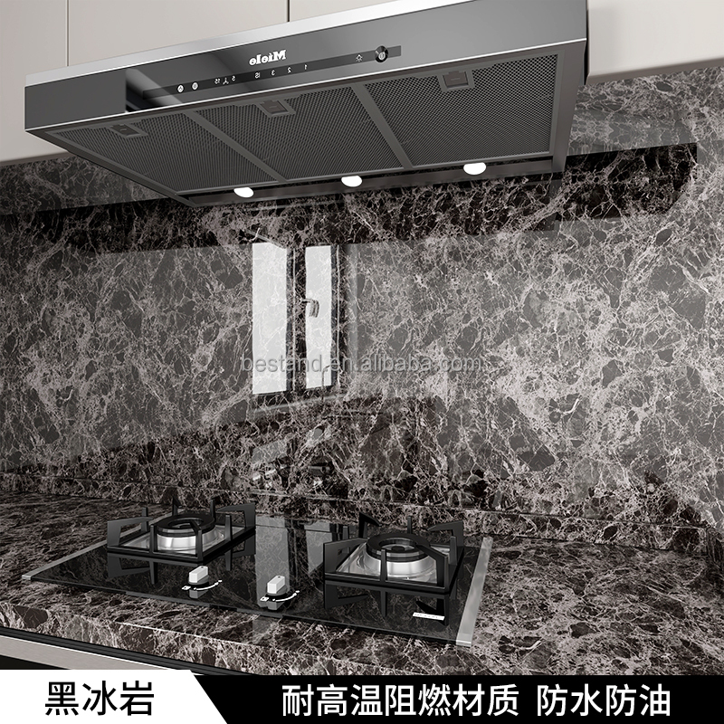 Modern White Marble Peel Off Wallpaper 60cm*10m Roll Size for Kitchen Modern Design Style