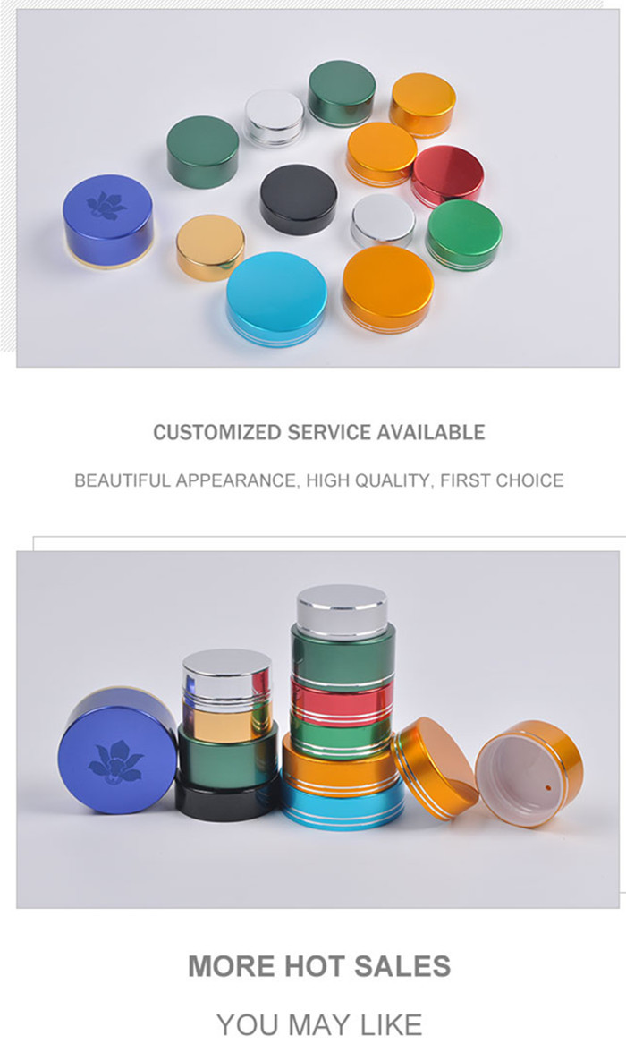 43MM Custom Aluminum Plastic Bottles Caps Cosmetic Round Bottle Lid Anti Rust