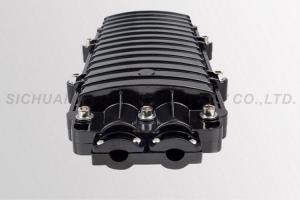 China Black Fiber Optic Enclosure 48 Core 2 Inlet 2 Outlet ROHS Certification factory