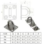 Galvanized Finish Stainless Steel Boat Ring Pad Eye Plate for Marine Hardware