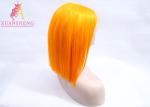 Fashionable Custom Human Hair Wigs Orange Wig , Raw Virgin Brazilian Hair