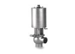 Brewery Threaded Pneumatic Angle Seat Valve , Chemical Clamped Single Seat