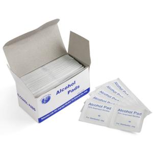 China White Color Medical Alcohol Swabs / Alcohol Prep Pad Wipes Single Use factory