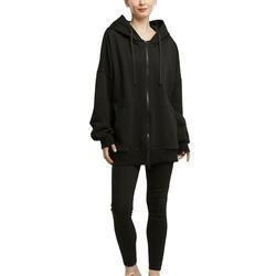 China Custom Women Black Hoodie Ladies Plus Size Long Sleeve Zip up Sweatshirt Casual Hoodies factory