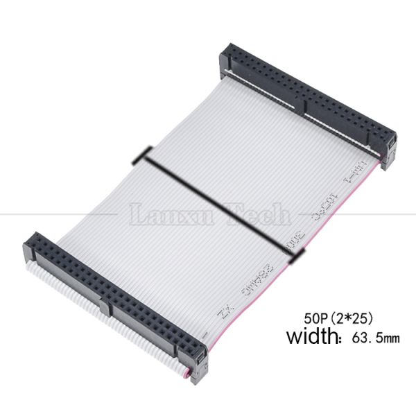 Customized 4 to 80 10 16 18 20 30 40 50 60 64 PIN 1.27mm Pitch FCC IDC 2.54mm Connector Flat Ribbon Cable