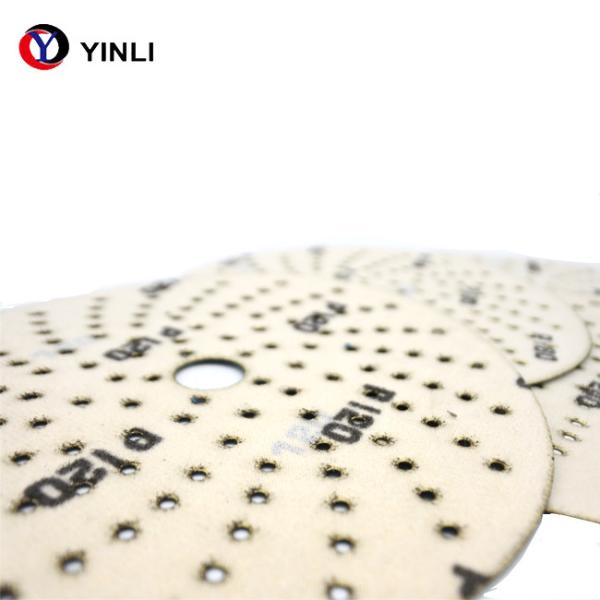 80Grit Hook Film Loop Round Sanding Disc Paper With Holes Colorful Ceramic