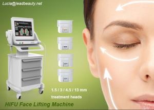 China 10,000 shots hifu face lifting machine / ultrasound hifu machine 1.5 / 3 / 4.5, 13mm heads factory