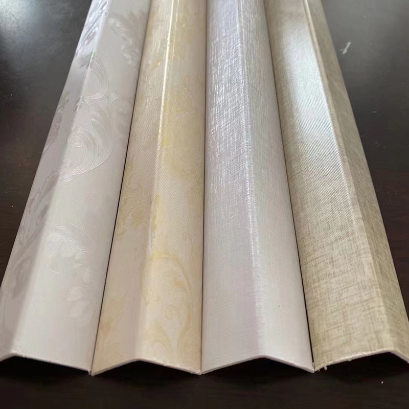 Slotting Polishing Embossing PVC Skirting Corner Trim