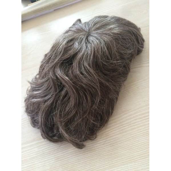 PU Base Custom Hair System Natural Toupee Hair Replacement All Color