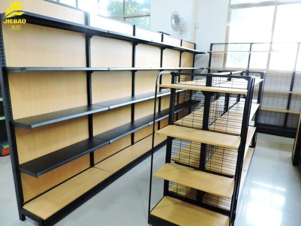 Light Duty Metal And Wood Storage Shelves , Durable Metal Shelving With Wood