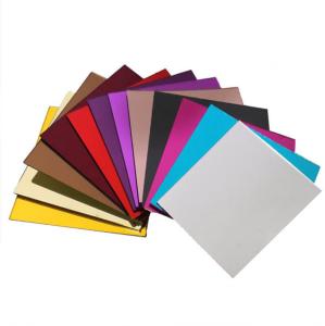 China 1220x2440mm Rose Gold Silver Plexiglass Mirror Sheets For Advertising factory