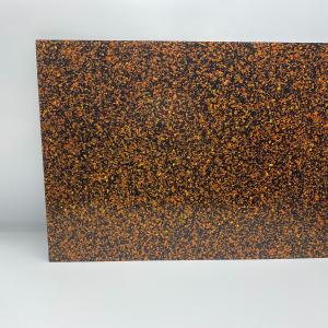 China Orange Black Chunk Glitter Cast Acrylic Plastic Sheet For Laser Cutting factory