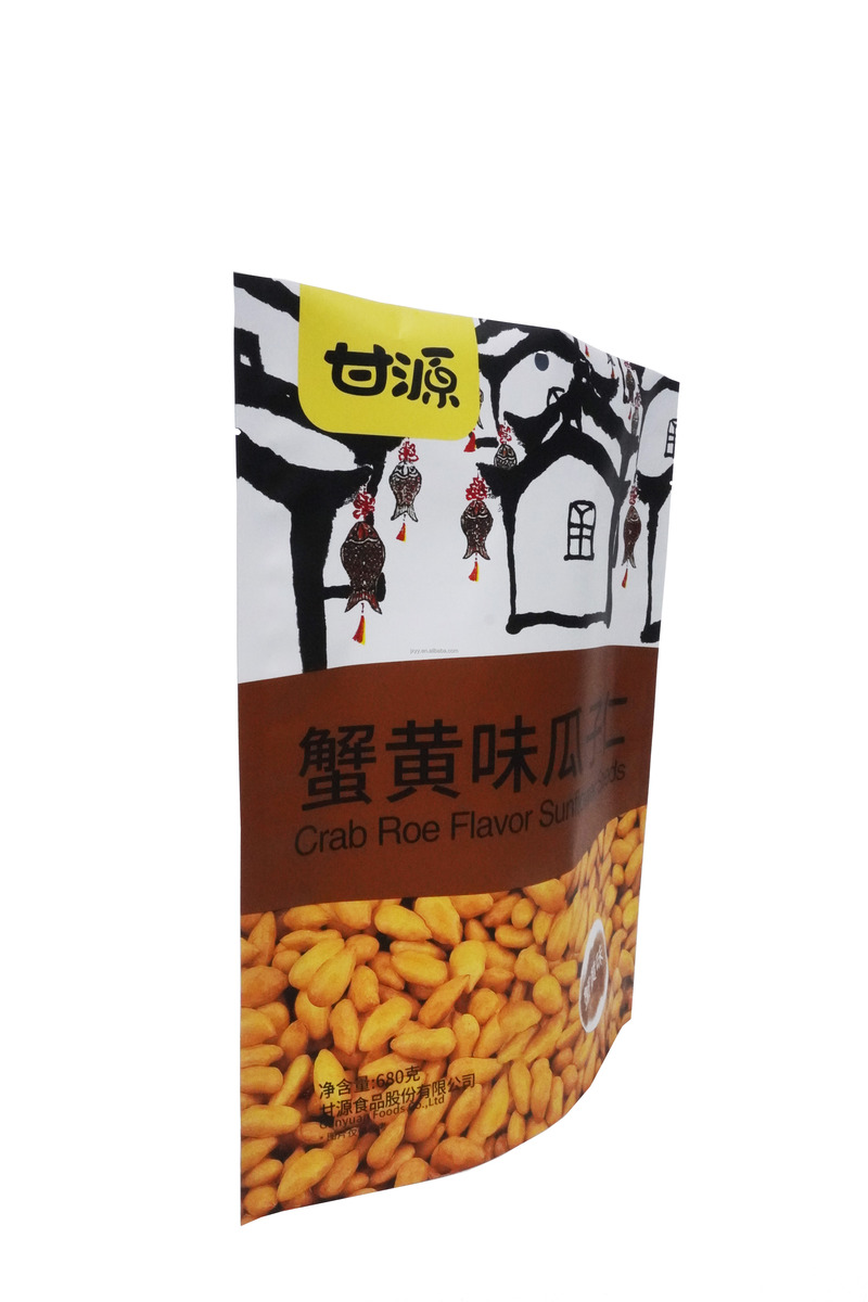 Security Food Packaging Stand Pouch Packing Peanuts And Sunflows Seeds Packaging Bag