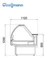 Curved Glass Deli Display Refrigerator