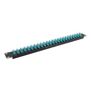 China Black Fiber Optic Adapter Panels 24 Port LC Fiber Patch Panel factory