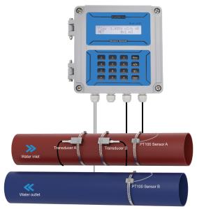 China Temperature Sensor Ultrasonic Energy Meter For Electroplating factory