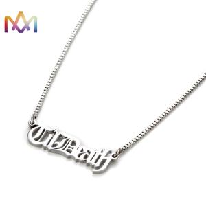 China OEM ODM Stainless Steel Engraved Necklace factory