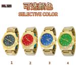 Fashionable Business Quartz Wristwatch With Golden Bezel And Arabic Numeral Dial