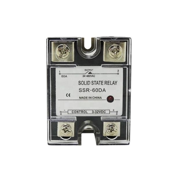 Control Voltage 3V to 32V DC Output 24V to 480V AC Single Phase SSR Relay Solid