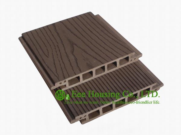 100% Recycled Outdoor WPC decking With Wood Color, Easy Installation and