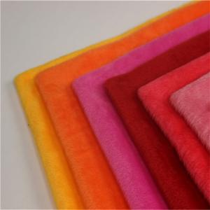 China 100 Polyester Soft Toy Making Fabric Soft Velboa Fabric For Bedding factory