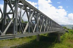 China Assembly Steel Bailey Bridge deck truss Concrete Deck , Galvanized factory