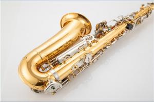 China wholesale saxophone brass instrument gold lacquer e-flat Eb alto saxophone AS Class brass saxophone That Add Harmony factory