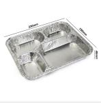 Convenient divided lunch box of aluminum foil tray take-out aluminium food